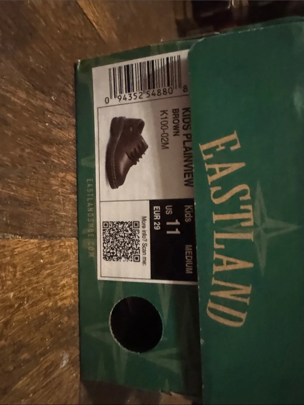 Eastland Brown Kids Lace-Up Leather Dress Shoes